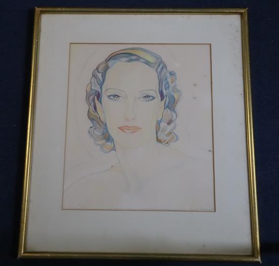 Boris Smirnoff (1895-1976) Portrait of a woman 35 x 29cm